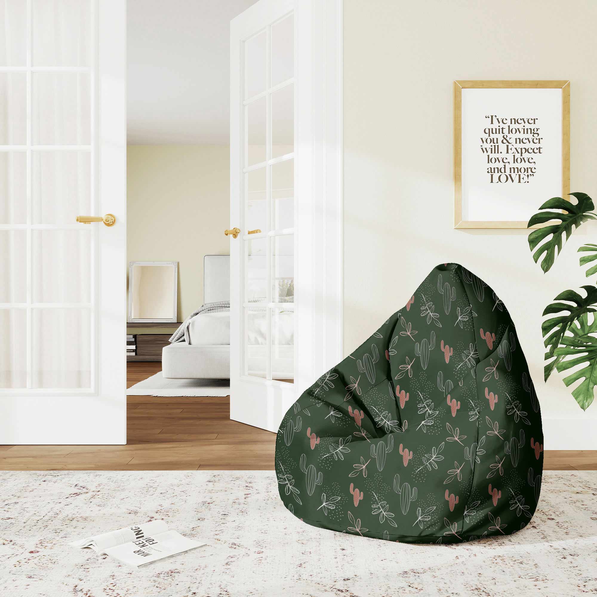 Puf Pearshape Cactus Doodles-M-Oxford