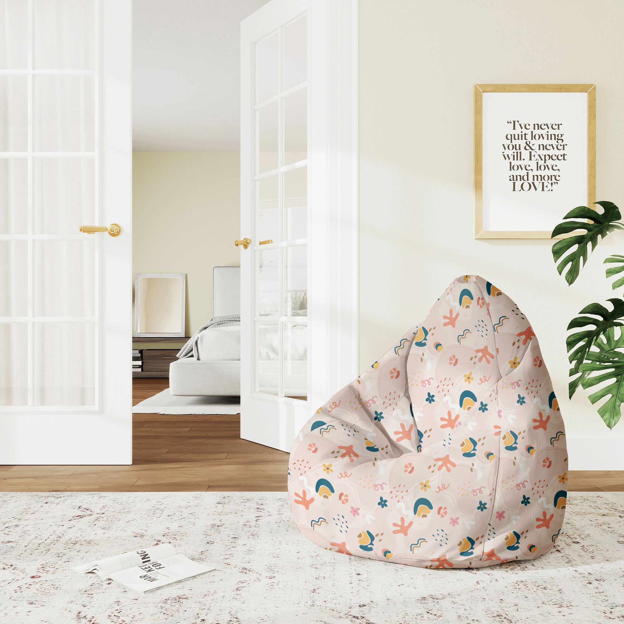 Puf Pearshape  Cheerful Abstract-M-Velvet