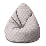 Puf Pearshape Sedmokrásky na sivej-S-Oxford