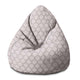 Pearshape Pouf Daisies on Grey-S-Velvet
