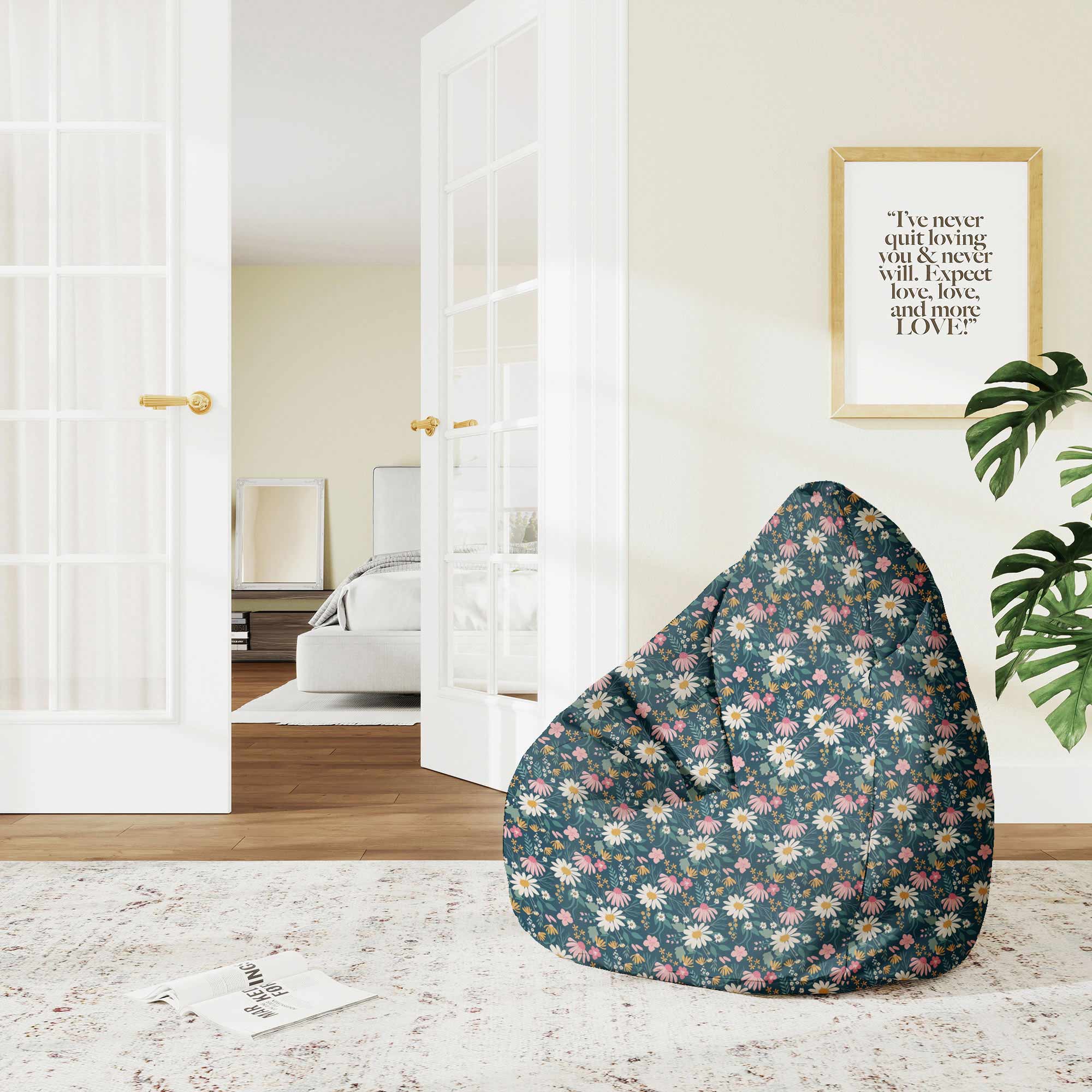 Puf Pearshape Daisy Meadow-M-Velvet