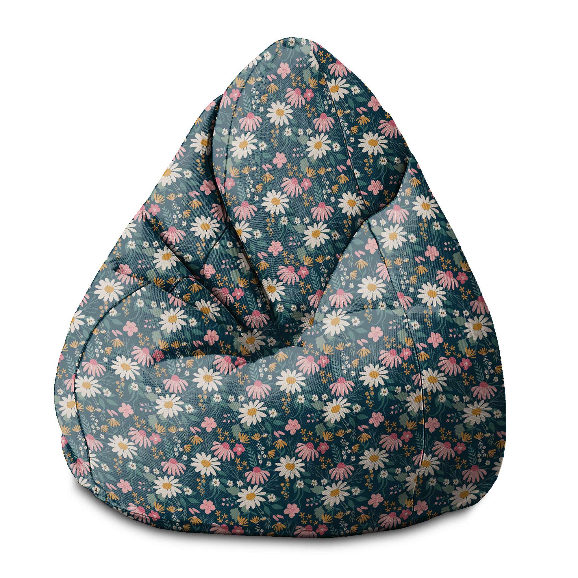 Puf Pearshape Daisy Meadow-S-Oxford