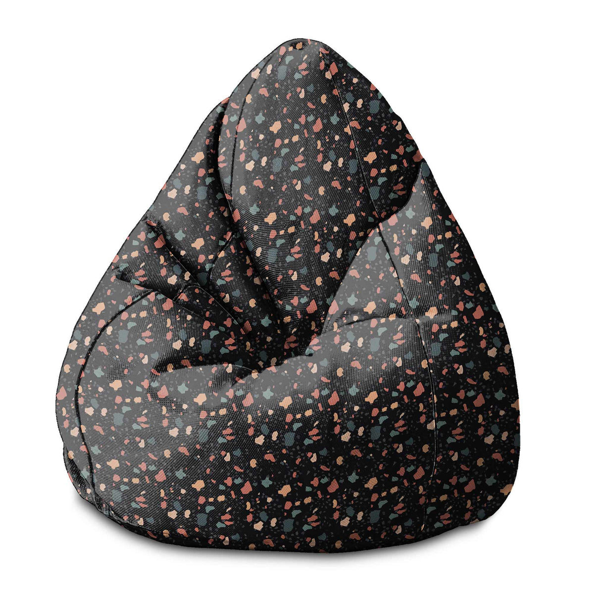 Puf Pearshape Dark Terrazzo