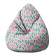 Puf Pearshape Delicate Pink Flowers-S-Oxford