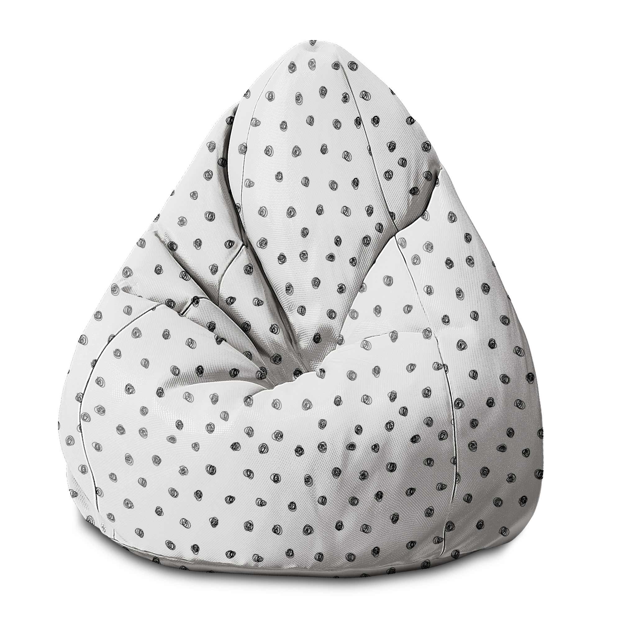 Puf Pearshape Nakreslené kruhy-S-Oxford