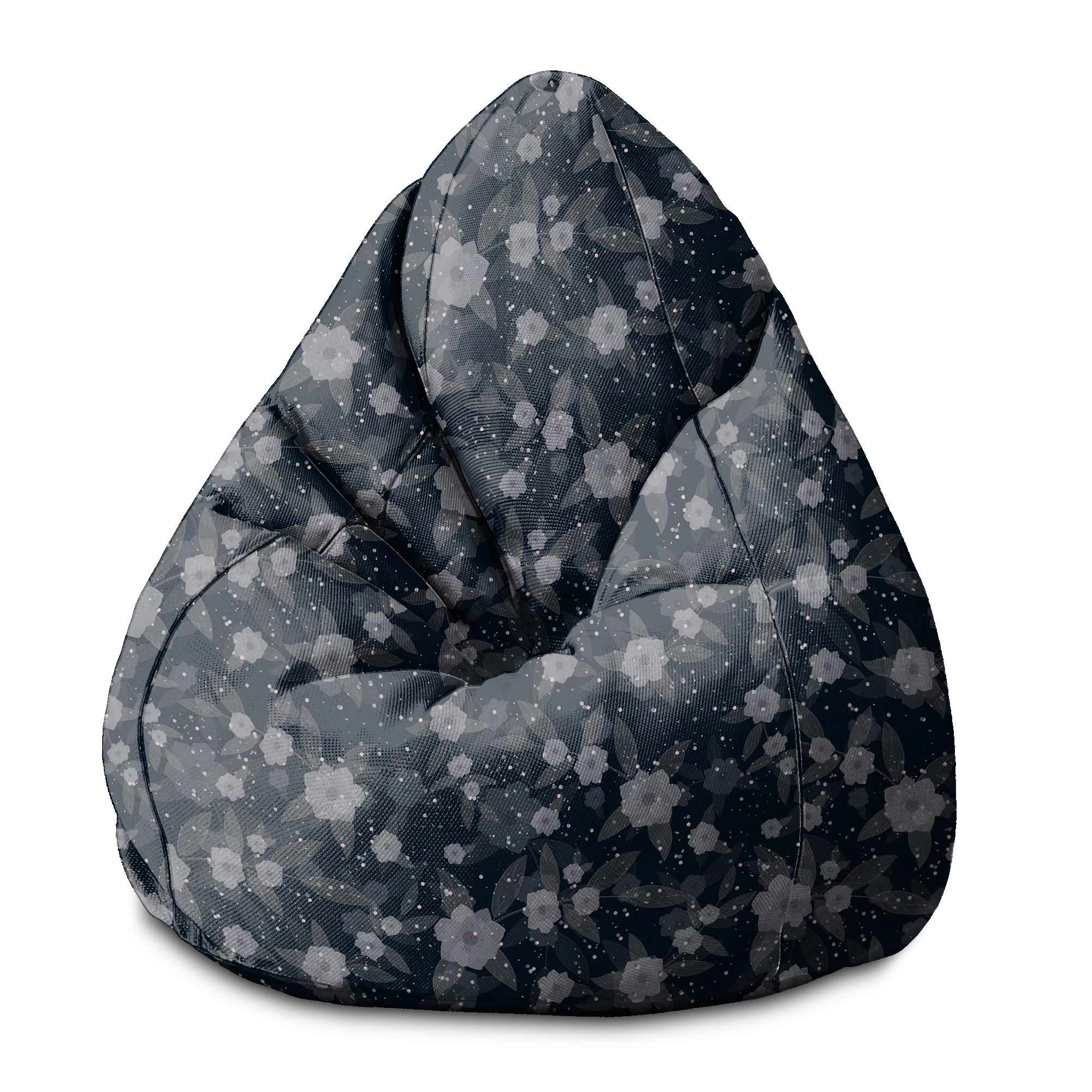 Pearshape Pouf Fantasy Flowers