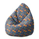 Puf Birnenform Blume Bloom-M-Samt