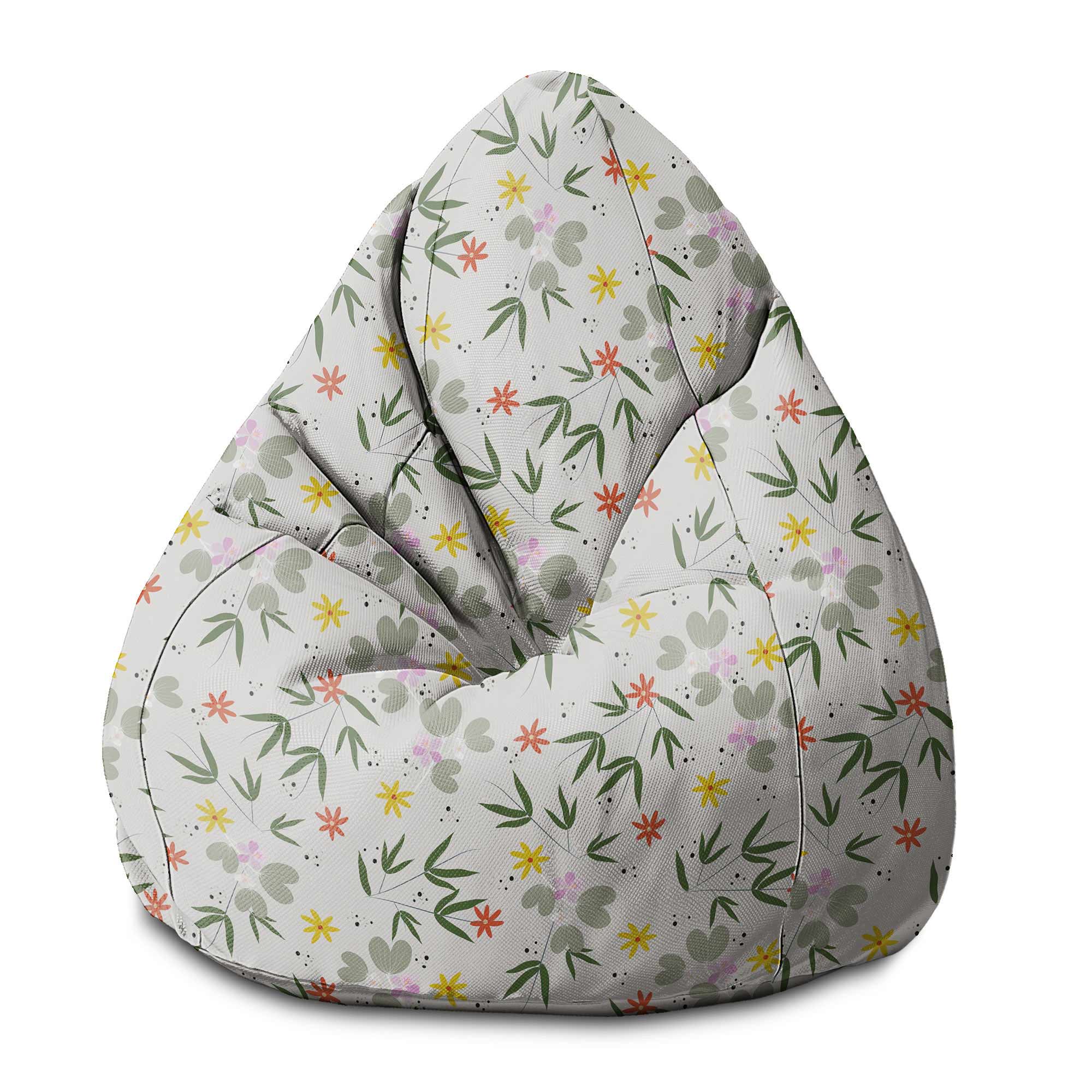 Sedací vak Pearshape Kvet Kreslenie
