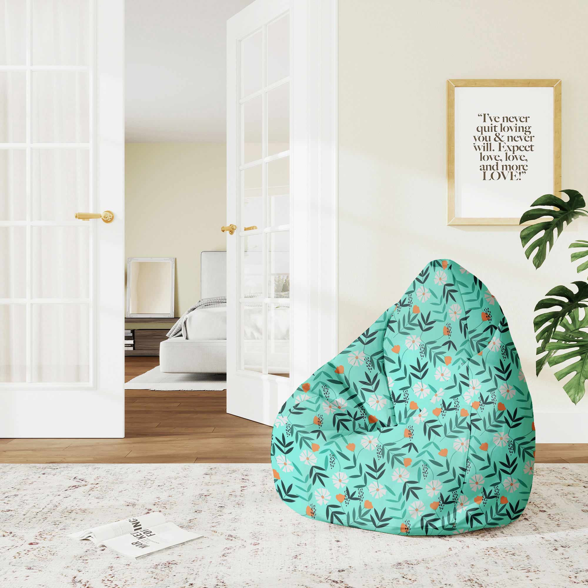 Puf Pearshape Flower Dream-M-Velvet