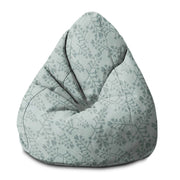 Puf Pearshape Flowers and Branches Pattern-S-Velvet