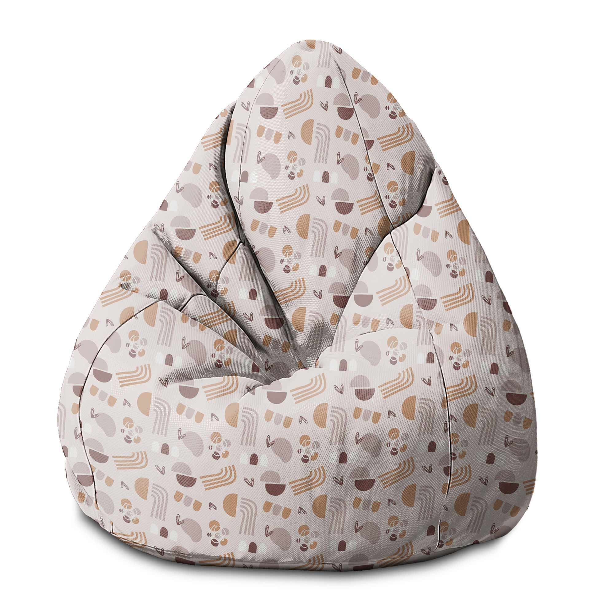 Puf Pearshape Geometric Earth Colors-S-Velvet