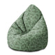 Pearshape Pouf Herbal Leaves Pattern-M-Velvet