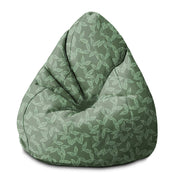 Pearshape Pouf Herbal Leaves Pattern