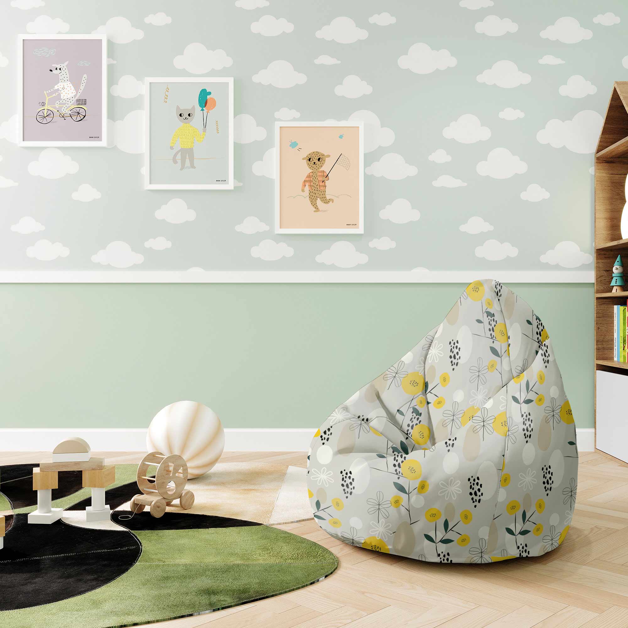 Puf Pearshape I Like Scandi