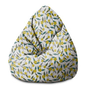 Puf Pearshape Lemon Flowers-S-Velvet