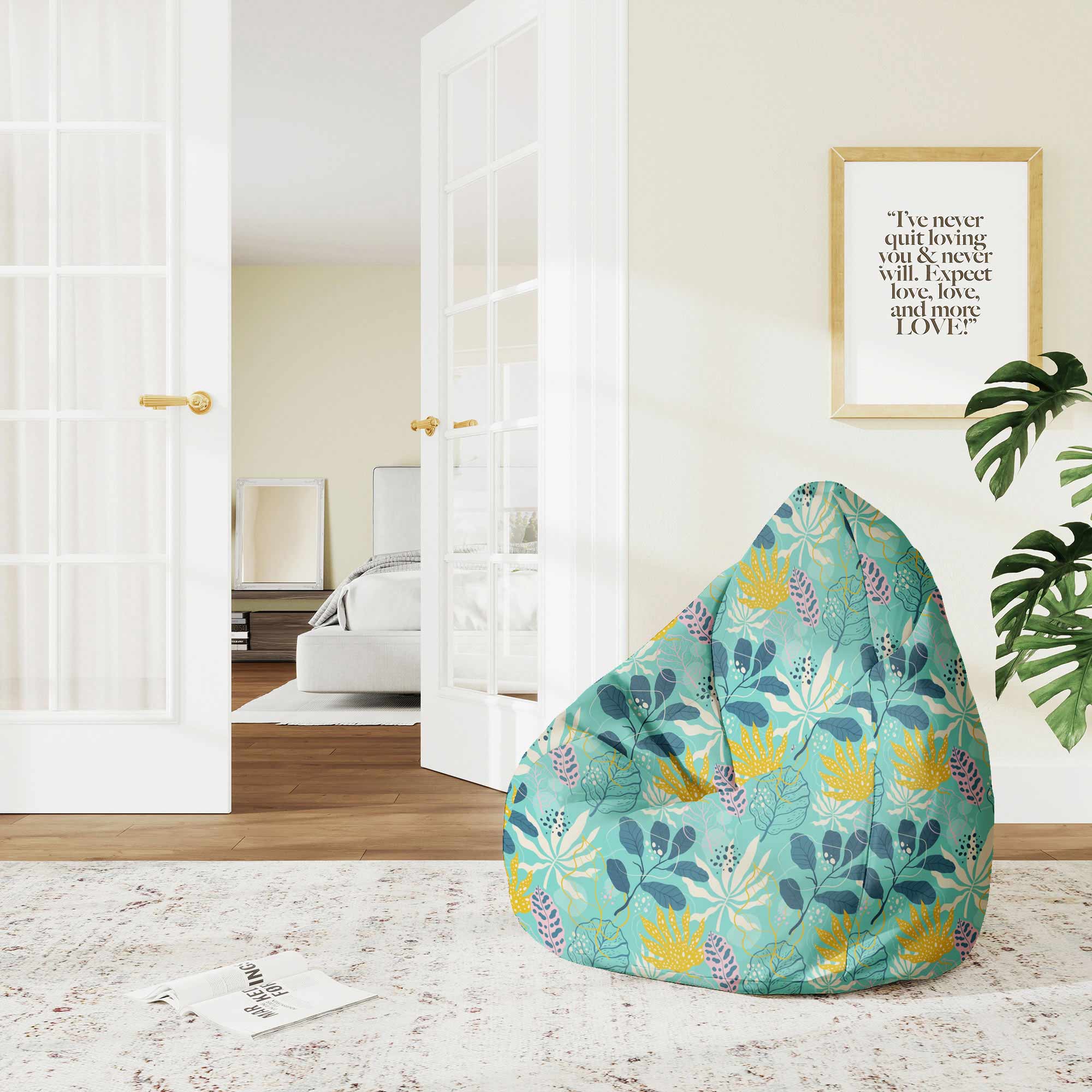 Puf Pearshape Abstract Exotic-M-Velvet