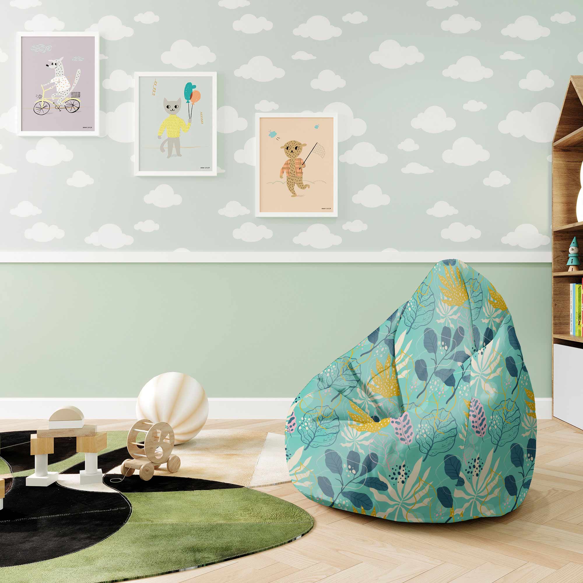 Puf Pearshape Abstract Exotic-S-Oxford
