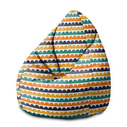 Pearshape Pouf Abstract Half Dots-M-Oxford