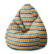 Pearshape Pouf Abstract Half Dots-S-Velvet