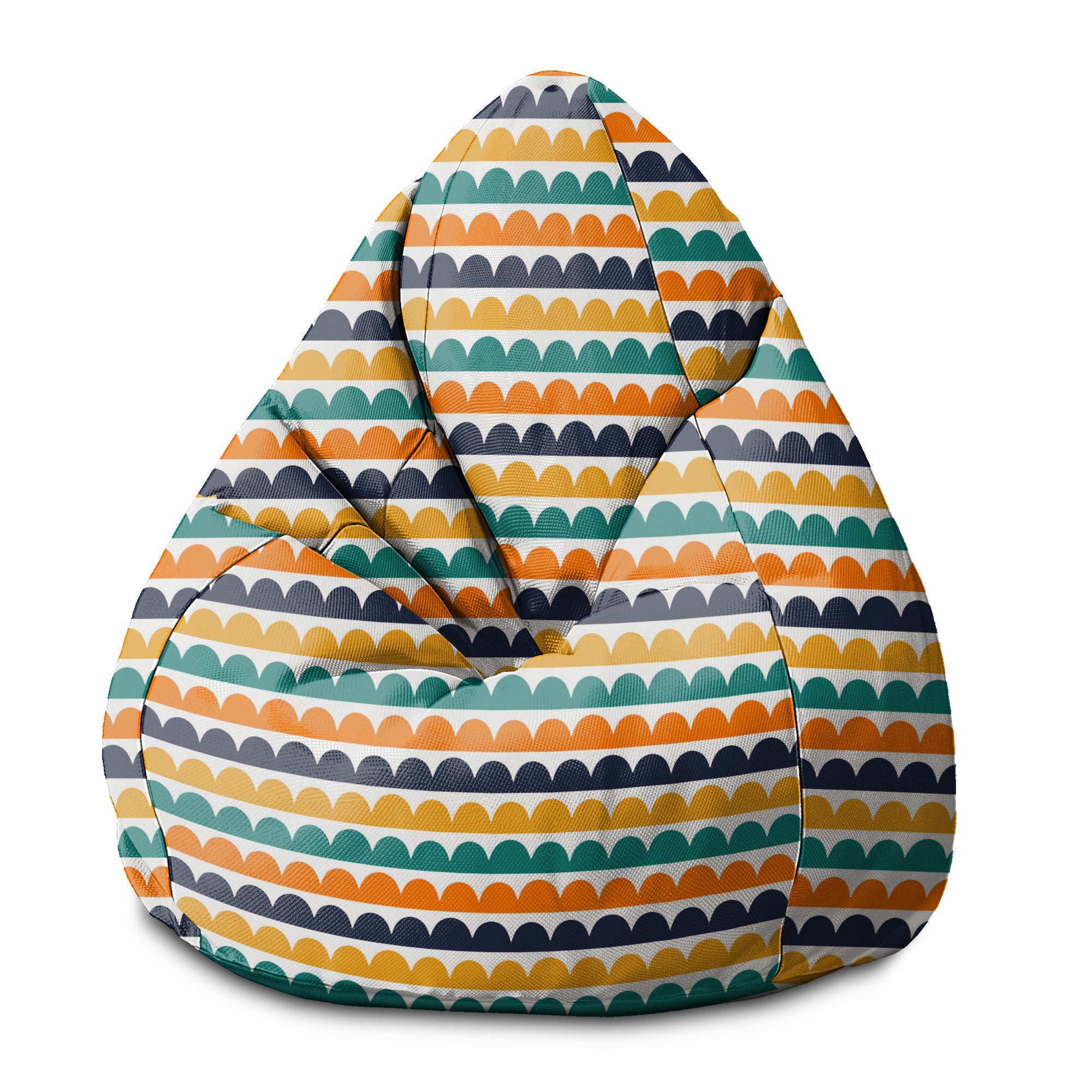 Pearshape Pouf Abstract Half Dots-S-Velvet