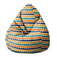 Pearshape Pouf Abstract Half Dots-S-Velvet