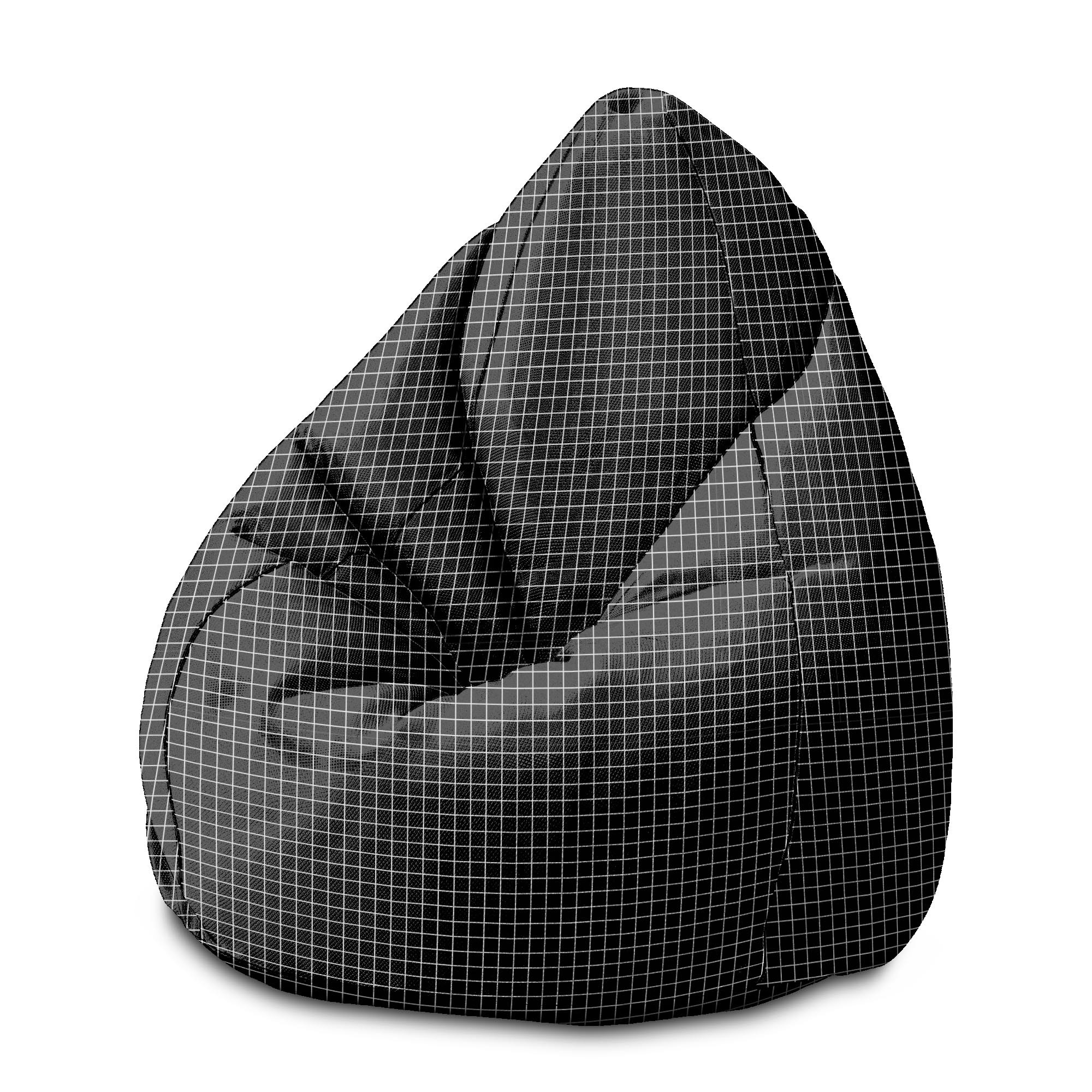 Pearshape Pouf Aesthetic Grid-M-Oxford