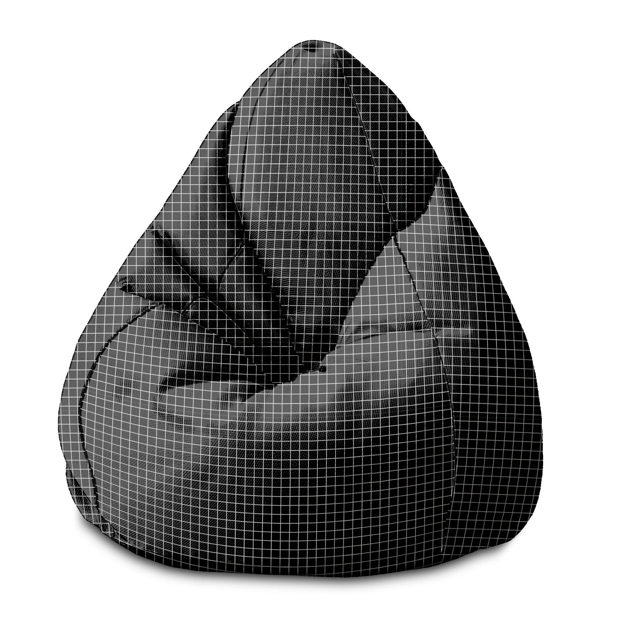 Pearshape Pouf Aesthetic Grid-S-Oxford