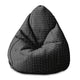 Pearshape Pouf Aesthetic Grid-S-Velvet