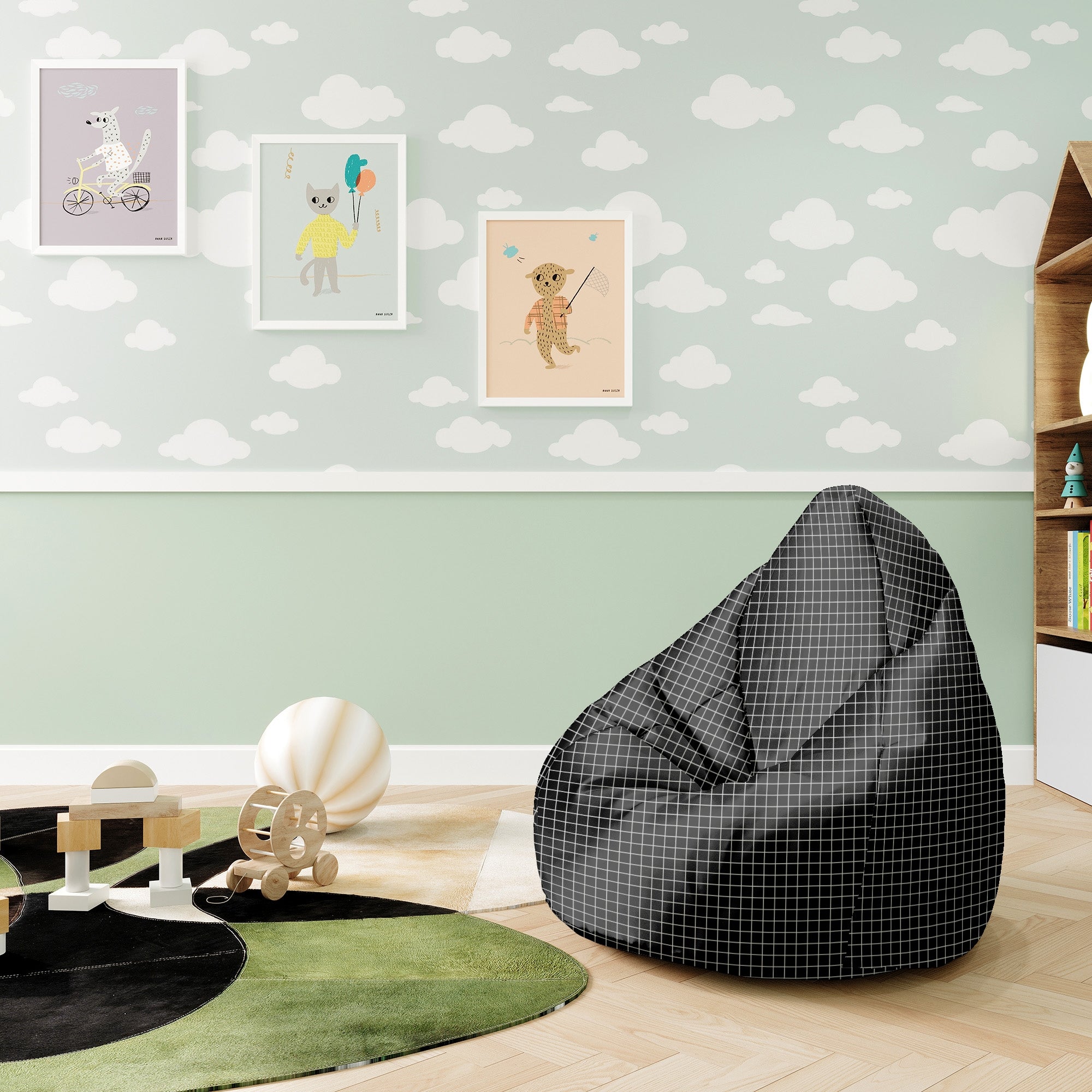 Puf Pearshape Estetická Síť-S-Velvet