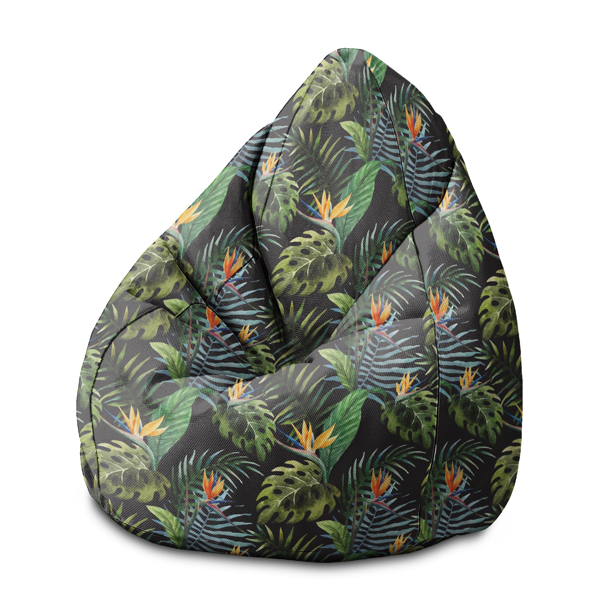 Puf Pearshape Akwarela Na Czarnym-M-Oxford