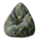 Puf Pearshape Akwarela Na Czarnym-S-Velvet