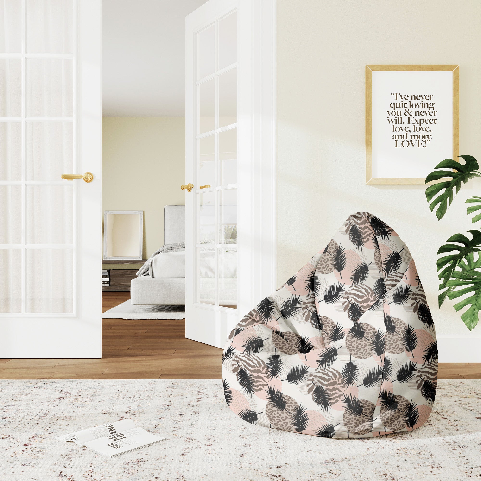 Puf Pearshape Animal and Tropical Geometric-M-Oxford