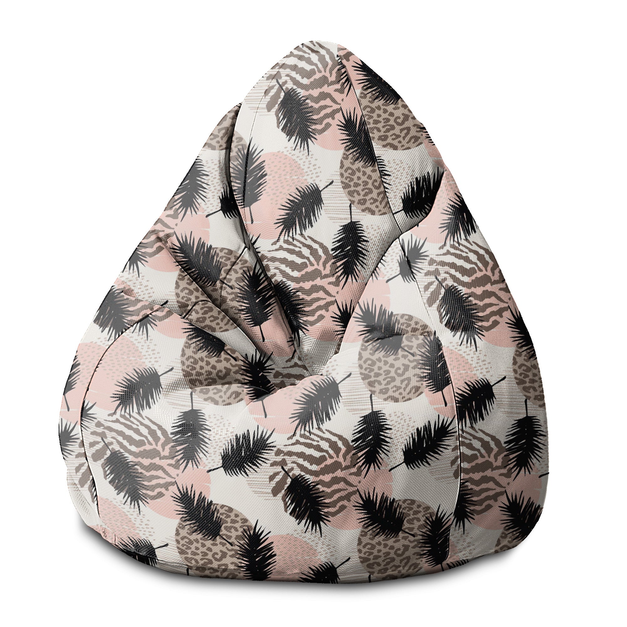 Puf Pearshape Animal and Tropical Geometric-S-Velvet