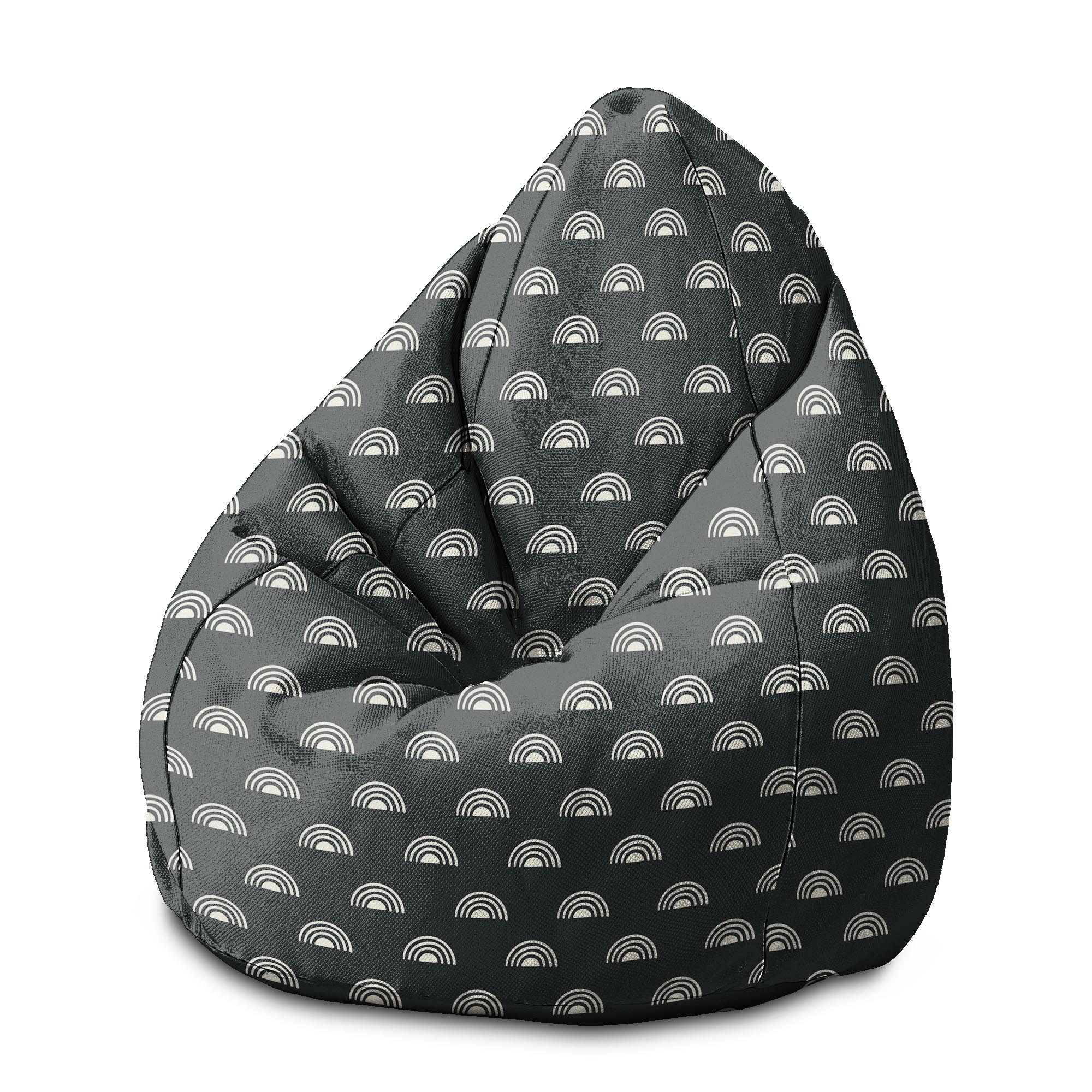 Pearshape Pouf Artistic Abstract-M-Oxford