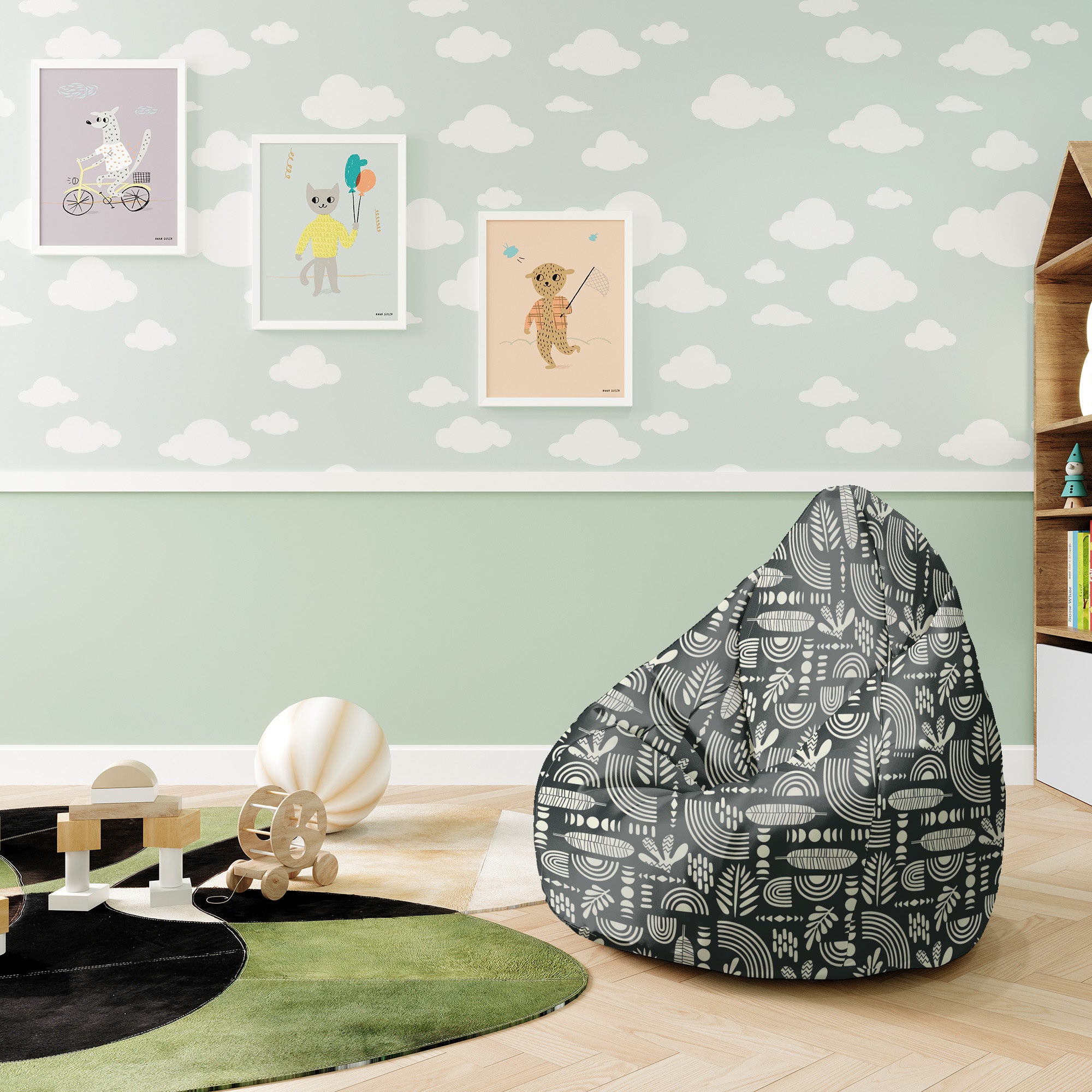 Puf Pearshape Artistic Abstract Art