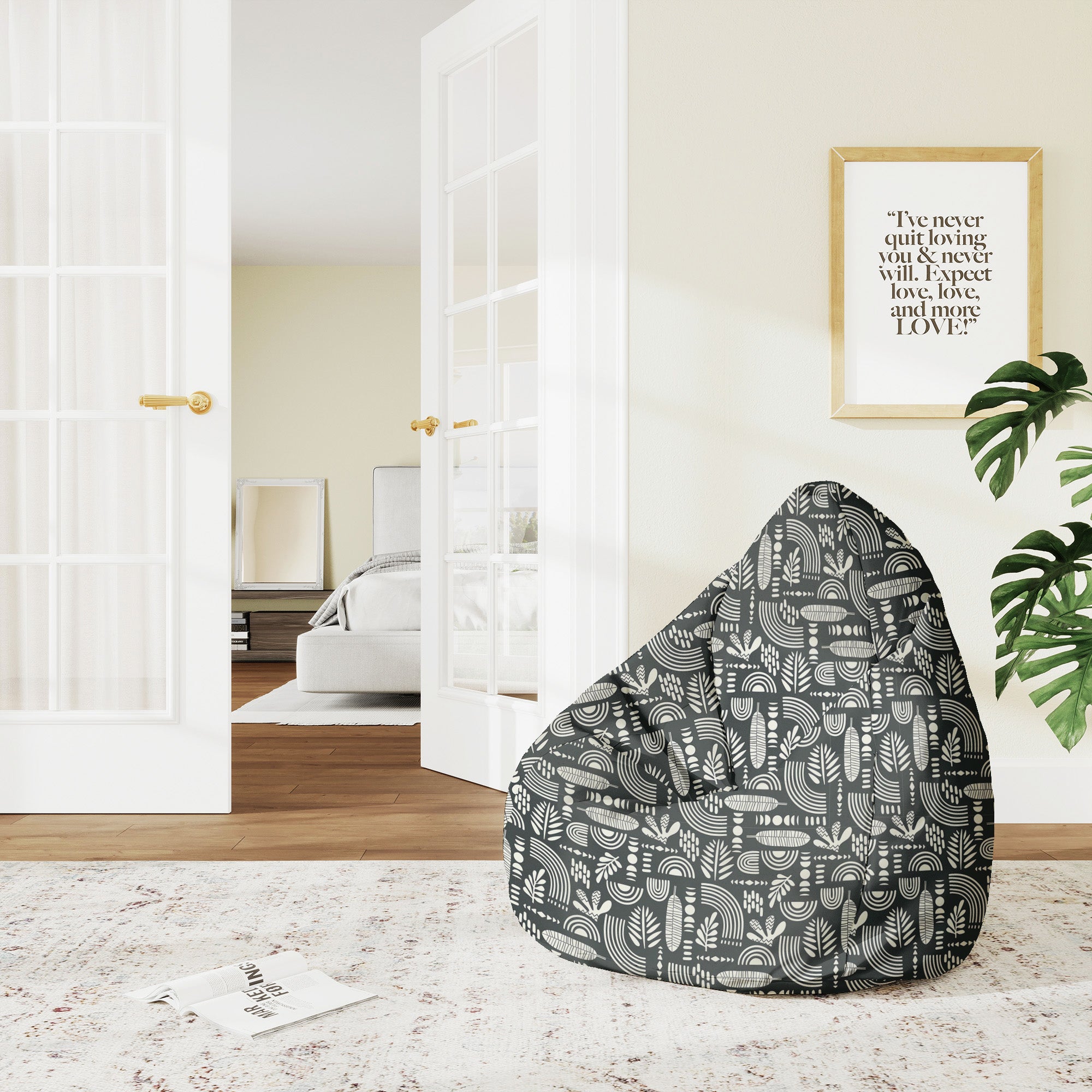 Puf Pearshape Artistic Abstract Art-M-Oxford