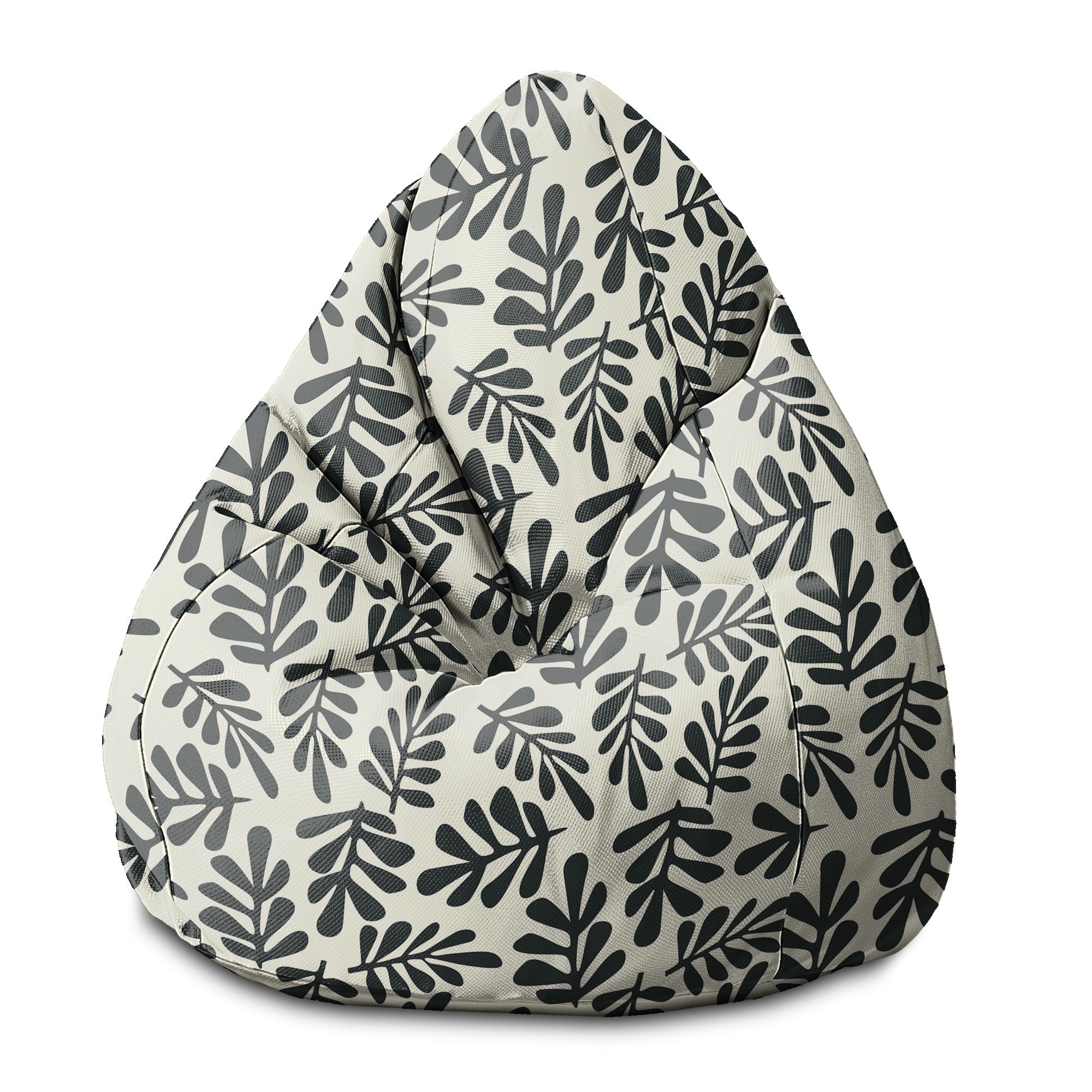 Puf Pearshape Artistic Abstract Leaves-S-Velvet