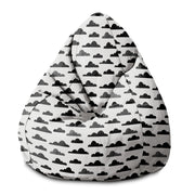 Puf Pearshape Black Clouds