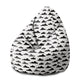 Puf Pearshape Black Clouds-M-Oxford