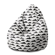 Puf Pearshape Black Clouds-M-Velvet
