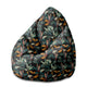 Puf Pearshape  Black Tropical Forest-M-Oxford