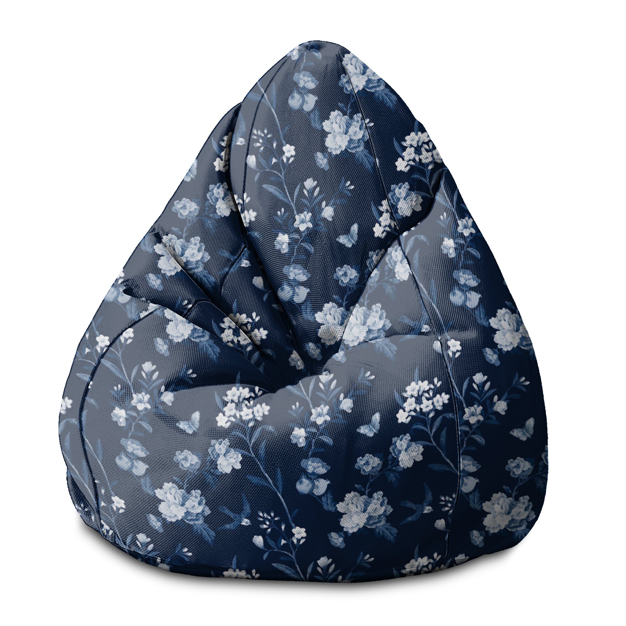 Puf Pearshape Blue Botanical-M-Oxford