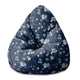 Puf Pearshape Blue Botanical-S-Velvet