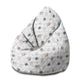 Puf Pearshape Chevron and Flowers-M-Velvet