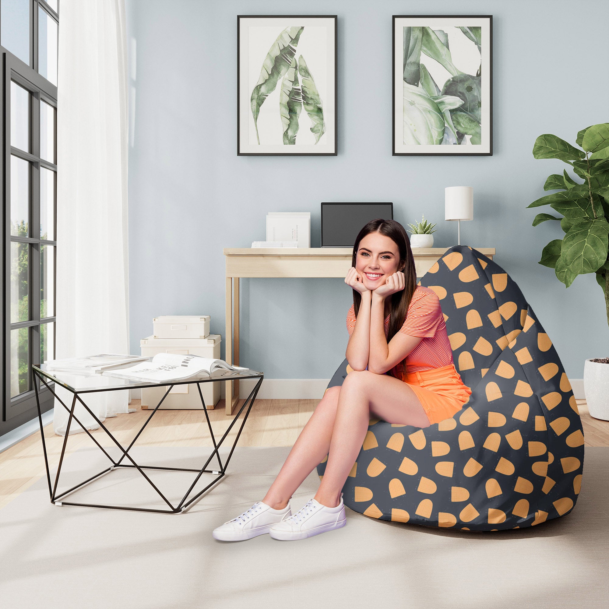 Puf Pearshape Chilling Turtles-M-Velvet