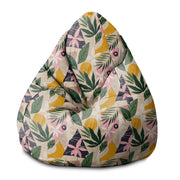 Puf Pearshape Collage Floral