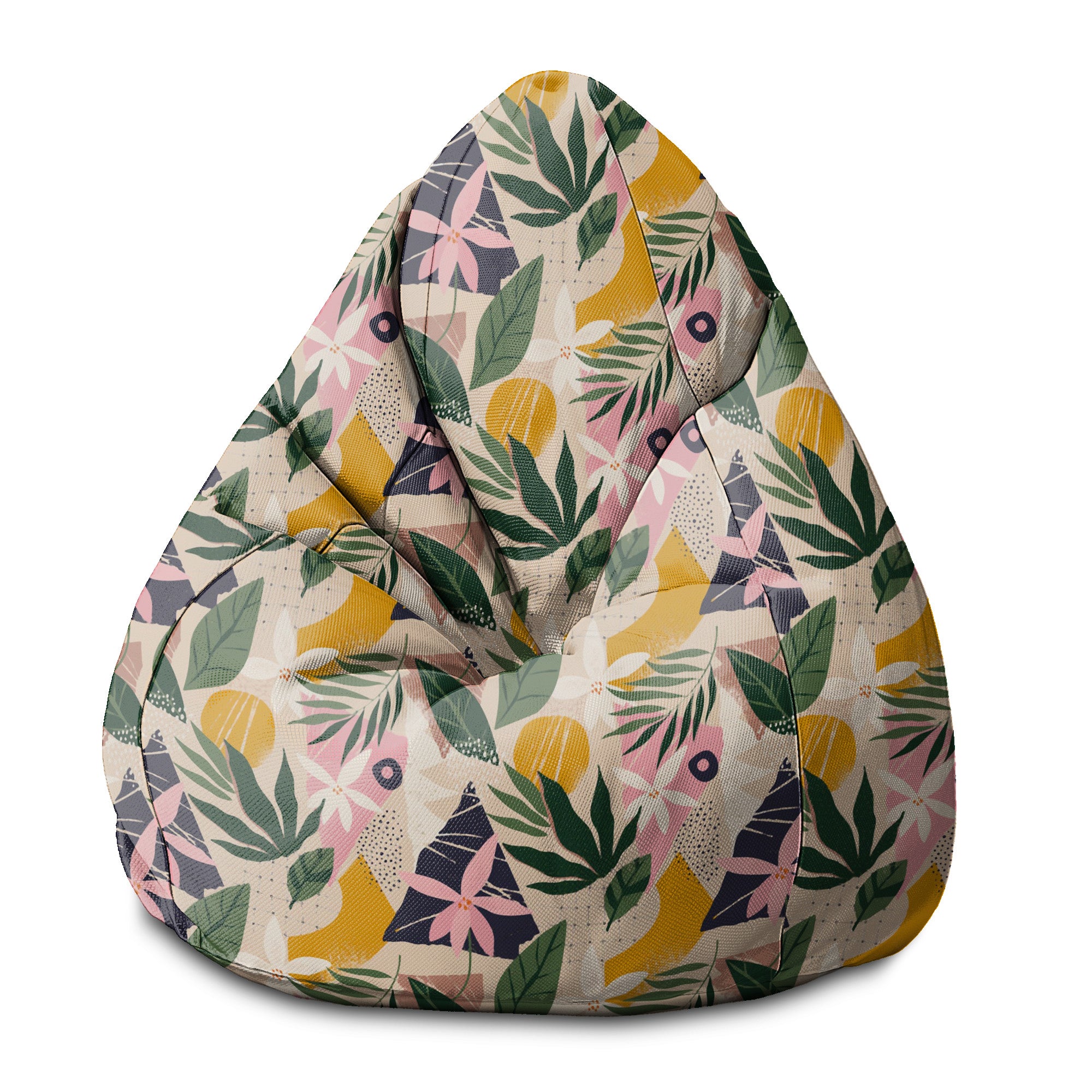 Puf Pearshape Collage Floral-S-Velvet