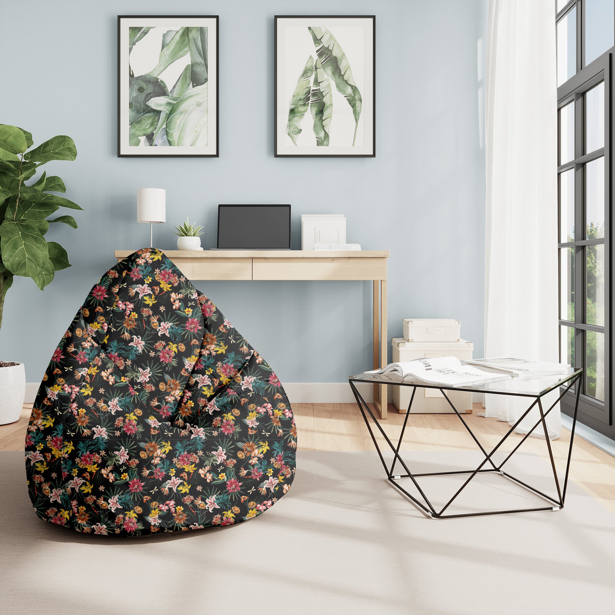 Puf Pearshape Dark Jungle-M-Oxford
