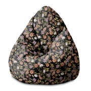 Puf Pearshape Dark Jungle Pattern