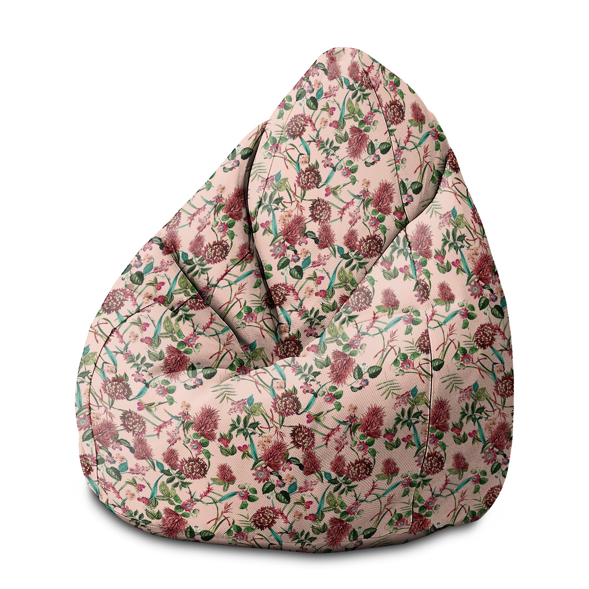Puf Pearshape Dark Jungle Pink-M-Oxford
